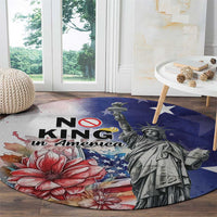No Kings In America Round Carpet Watercolor Floral - Wonder Print Shop