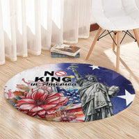 No Kings In America Round Carpet Watercolor Floral - Wonder Print Shop
