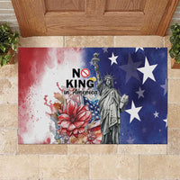 No Kings In America Rubber Doormat Watercolor Floral - Wonder Print Shop