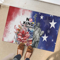 No Kings In America Rubber Doormat Watercolor Floral - Wonder Print Shop