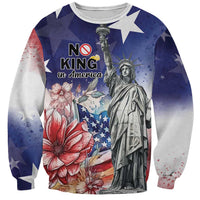 No Kings In America Sweatshirt Watercolor Floral - Wonder Print Shop