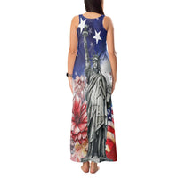 No Kings In America Tank Maxi Dress Watercolor Floral - Wonder Print Shop