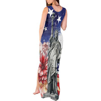 No Kings In America Tank Maxi Dress Watercolor Floral - Wonder Print Shop