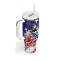 No Kings In America Tumbler With Handle Watercolor Floral - Wonder Print Shop