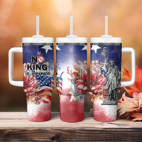 No Kings In America Tumbler With Handle Watercolor Floral - Wonder Print Shop