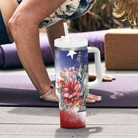 No Kings In America Tumbler With Handle Watercolor Floral - Wonder Print Shop