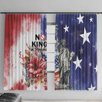 No Kings In America Window Curtain Watercolor Floral - Wonder Print Shop