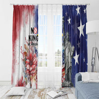 No Kings In America Window Curtain Watercolor Floral - Wonder Print Shop