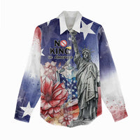 No Kings In America Women Casual Shirt Watercolor Floral - Wonder Print Shop