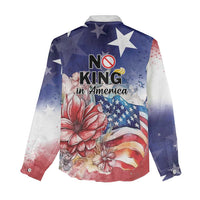 No Kings In America Women Casual Shirt Watercolor Floral - Wonder Print Shop