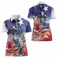 No Kings In America Women Polo Shirt Watercolor Floral - Wonder Print Shop