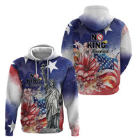 No Kings In America Zip Hoodie Watercolor Floral - Wonder Print Shop