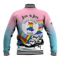 Pride Cymru Baseball Jacket Welsh Dragon Rainbow Version - Wonder Print Shop
