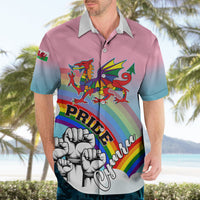Pride Cymru Hawaiian Shirt Welsh Dragon Rainbow Version - Wonder Print Shop