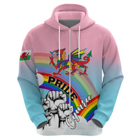 Pride Cymru Hoodie Welsh Dragon Rainbow Version - Wonder Print Shop