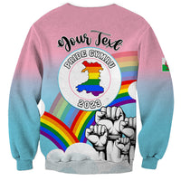 Personalised Pride Cymru Sweatshirt Welsh Dragon Rainbow Version - Wonder Print Shop