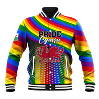 Pride Cymru Baseball Jacket Love is Love Welsh Red Dragon - Wonder Print Shop