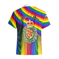 Pride Cymru Hawaiian Shirt Love is Love Welsh Red Dragon - Wonder Print Shop