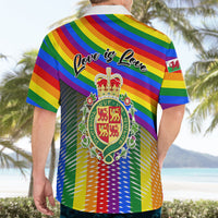 Pride Cymru Hawaiian Shirt Love is Love Welsh Red Dragon - Wonder Print Shop
