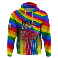Pride Cymru Hoodie Love is Love Welsh Red Dragon - Wonder Print Shop