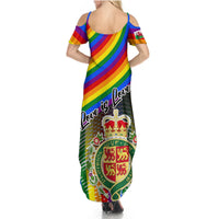 Pride Cymru Summer Maxi Dress Love is Love Welsh Red Dragon - Wonder Print Shop