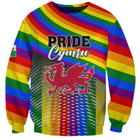 Pride Cymru Sweatshirt Love is Love Welsh Red Dragon - Wonder Print Shop