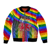 Personalised Pride Cymru Bomber Jacket Love is Love Welsh Red Dragon - Wonder Print Shop