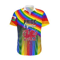 Personalised Pride Cymru Hawaiian Shirt Love is Love Welsh Red Dragon - Wonder Print Shop