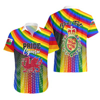 Personalised Pride Cymru Hawaiian Shirt Love is Love Welsh Red Dragon - Wonder Print Shop