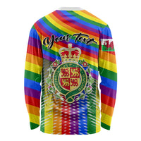 Personalised Pride Cymru Long Sleeve Shirt Love is Love Welsh Red Dragon LT01