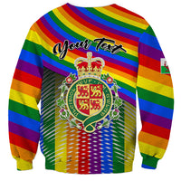 Personalised Pride Cymru Sweatshirt Love is Love Welsh Red Dragon - Wonder Print Shop