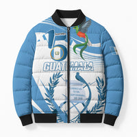 Personalized Guatemala 15 Septiembre 1821 Bomber Puffer Jacket Happy Independence Day