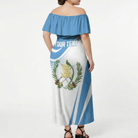 Personalized Guatemala 15 Septiembre 1821 Off Shoulder Maxi Dress Happy Independence Day
