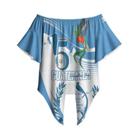 Personalized Guatemala 15 Septiembre 1821 Off Shoulder Wrap Waist Top Happy Independence Day