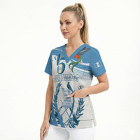 Personalized Guatemala 15 Septiembre 1821 Scrub Top Happy Independence Day