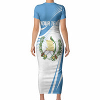 Personalized Guatemala 15 Septiembre 1821 Short Sleeve Bodycon Dress Happy Independence Day