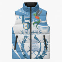 Personalized Guatemala 15 Septiembre 1821 Sleeveless Puffer Jacket Happy Independence Day