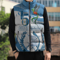 Personalized Guatemala 15 Septiembre 1821 Sleeveless Puffer Jacket Happy Independence Day