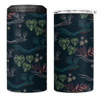 Guatemala Quetzal Bird Pattern 4 in 1 Can Cooler Tumbler Embroidery Effect