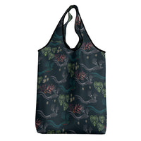 Guatemala Quetzal Bird Pattern Grocery Bag Embroidery Effect