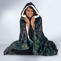 Guatemala Quetzal Bird Pattern Hooded Blanket Embroidery Effect
