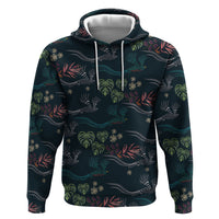 Guatemala Quetzal Bird Pattern Hoodie Embroidery Effect