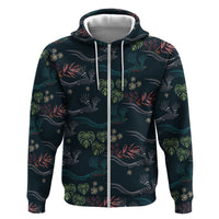 Guatemala Quetzal Bird Pattern Hoodie Embroidery Effect