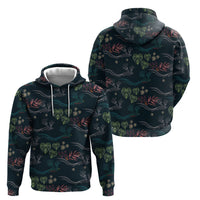 Guatemala Quetzal Bird Pattern Hoodie Embroidery Effect