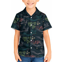 Guatemala Quetzal Bird Pattern Kid Hawaiian Shirt Embroidery Effect