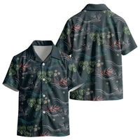 Guatemala Quetzal Bird Pattern Kid Hawaiian Shirt Embroidery Effect