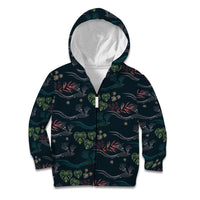 Guatemala Quetzal Bird Pattern Kid Hoodie Embroidery Effect