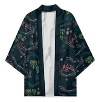 Guatemala Quetzal Bird Pattern Kimono Embroidery Effect