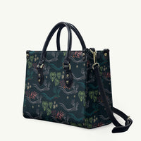 Guatemala Quetzal Bird Pattern Leather Bag Embroidery Effect