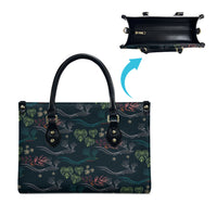 Guatemala Quetzal Bird Pattern Leather Bag Embroidery Effect